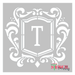 monogram with border stencil