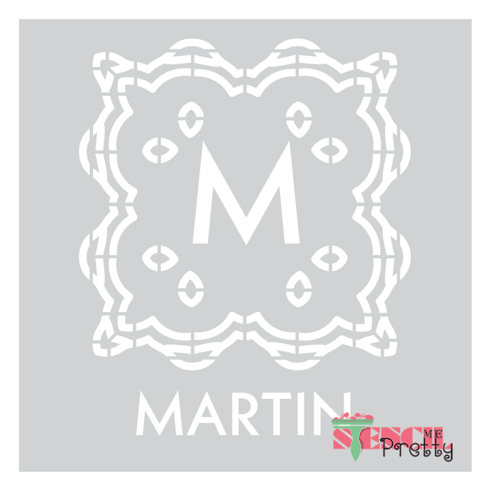 one letter monogram stencil