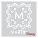 one letter monogram stencil