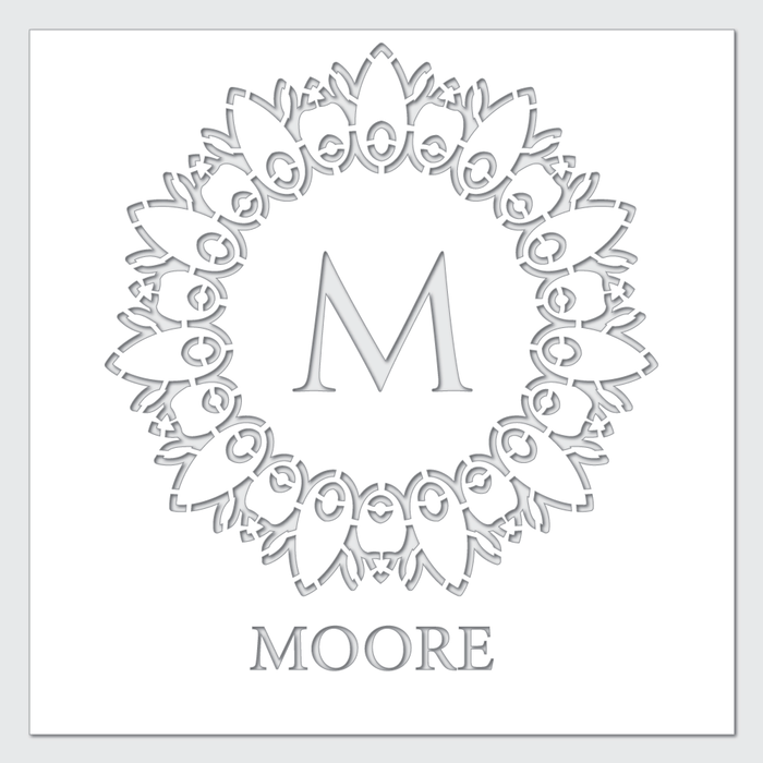 one letter logo stencil