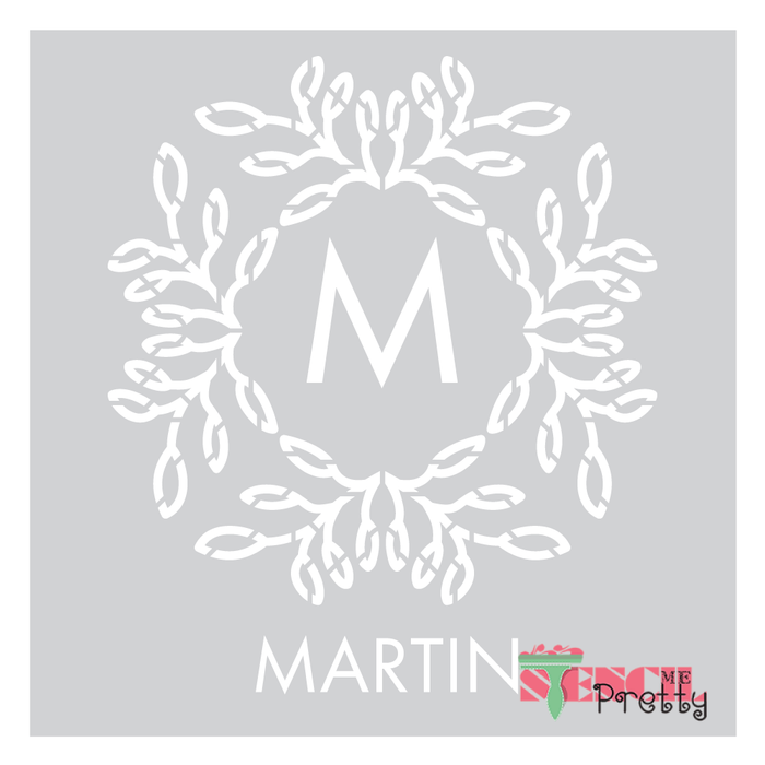 elegant monogram stencil