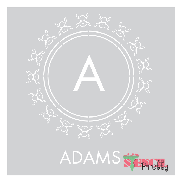 monogram logo stencil