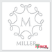 one letter monogram stencil