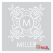 monogram with border stencil