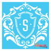 monogram one letter stencil
