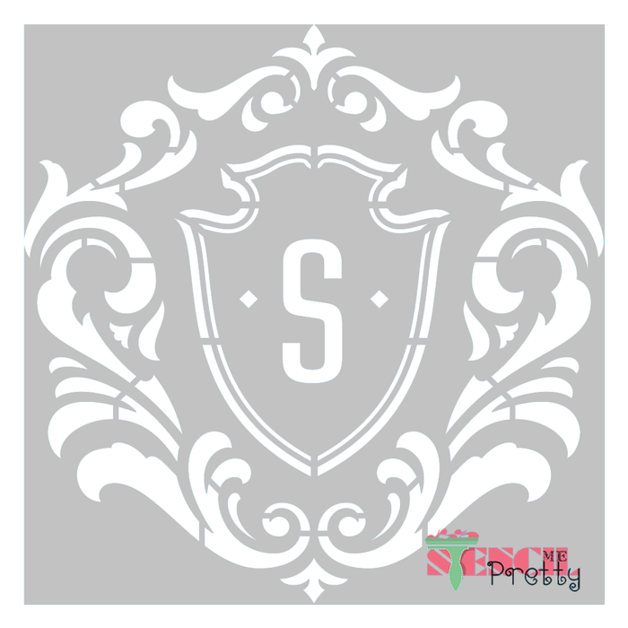 monogram one letter stencil