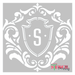 monogram one letter stencil