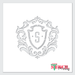 monogram one letter stencil