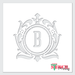 one letter monogram stencil