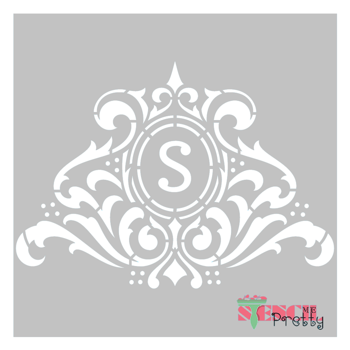 monogram logo stencil