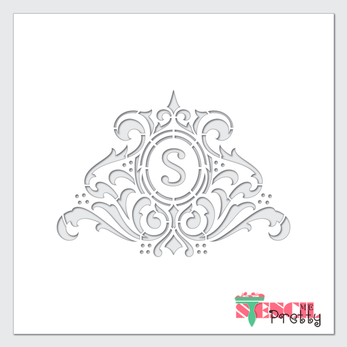 monogram logo stencil