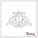 monogram logo stencil