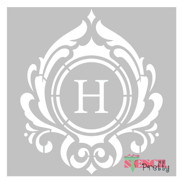 monogram logo stencil