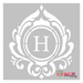 monogram logo stencil