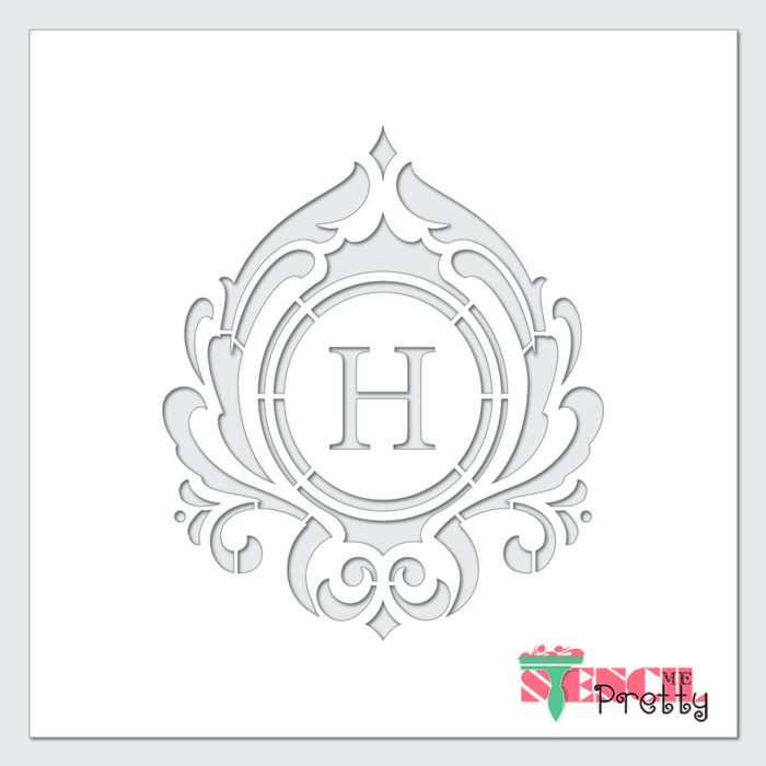 one letter monogram stencil