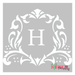 monogram with border stencil