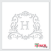 one letter logo stencil