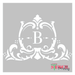monogram with border stencil