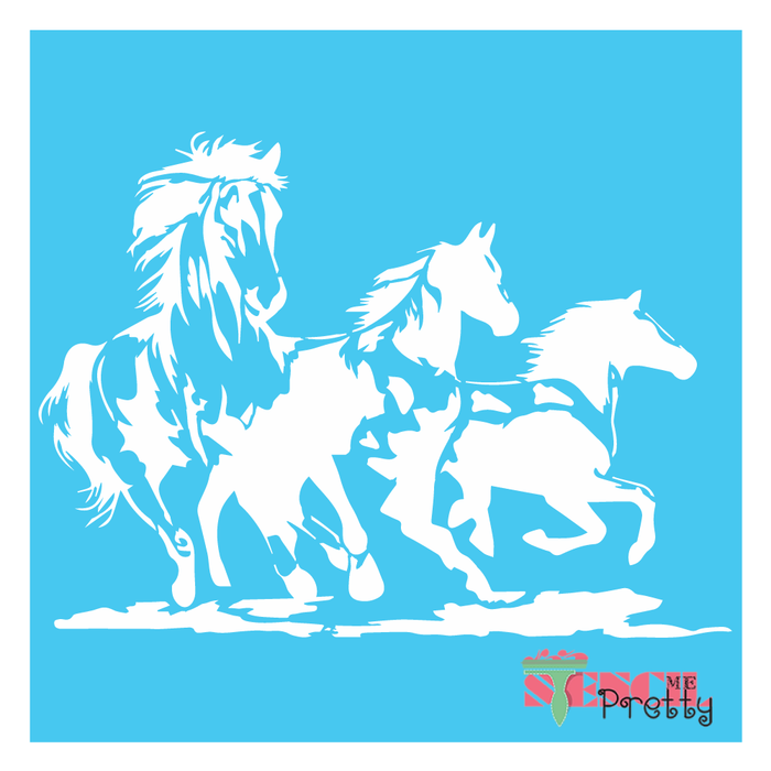wild horse stencil