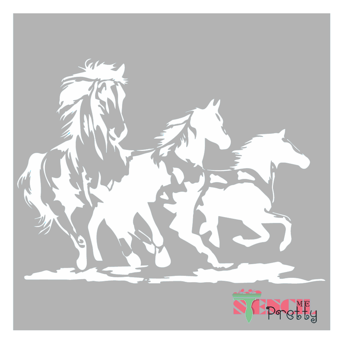 wild horse stencil