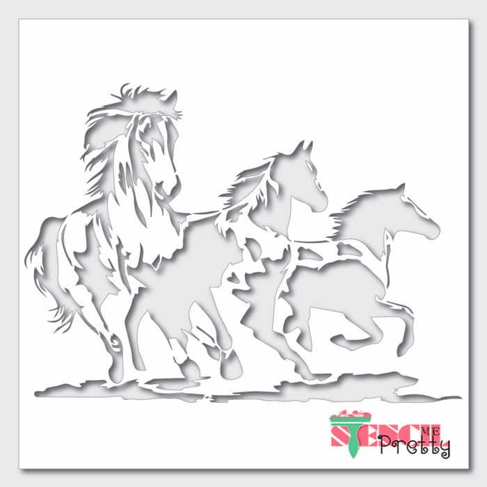 wild horse stencil