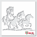 wild horse stencil