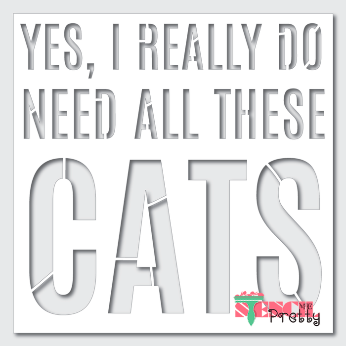 cat lovers stencil