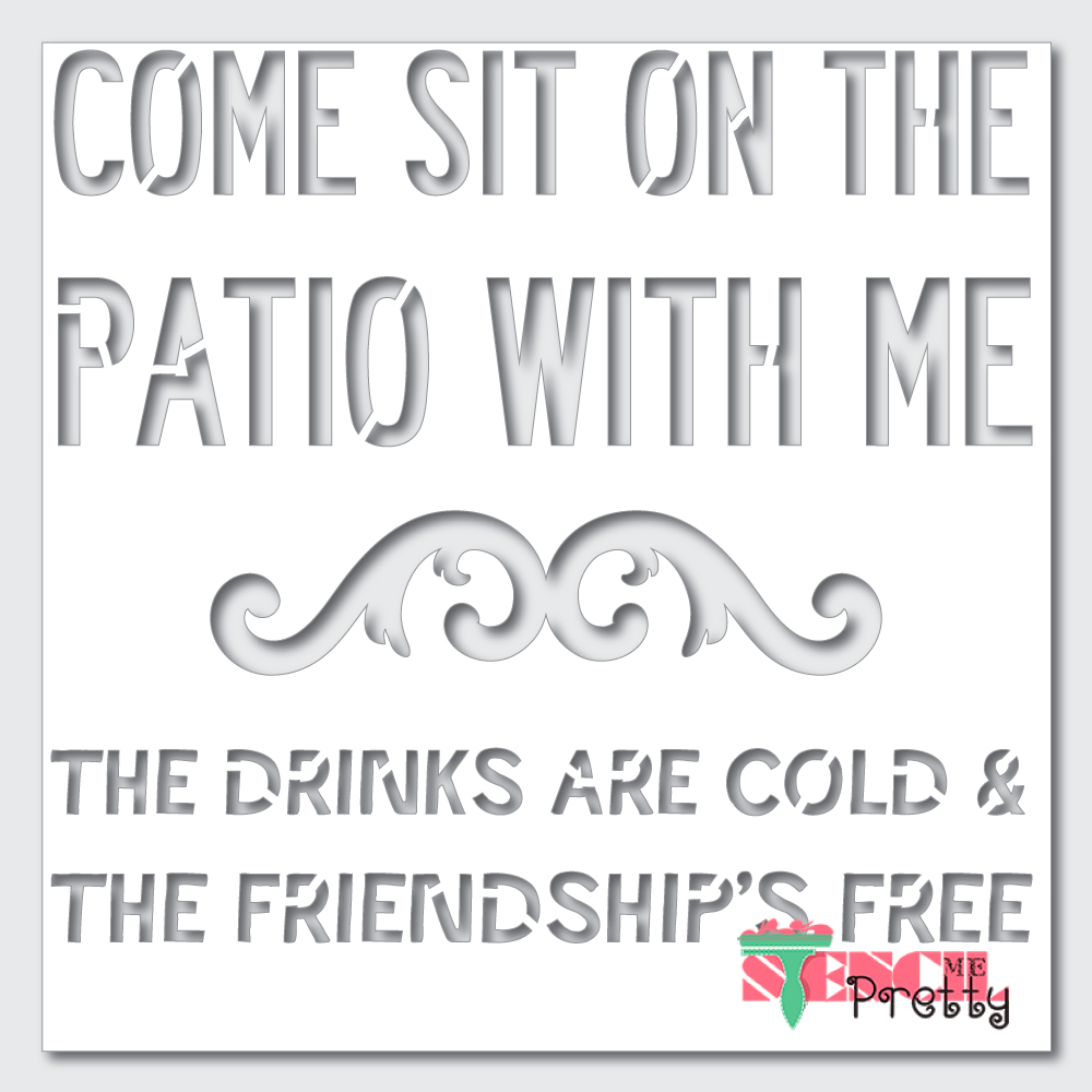 patio sign stencil