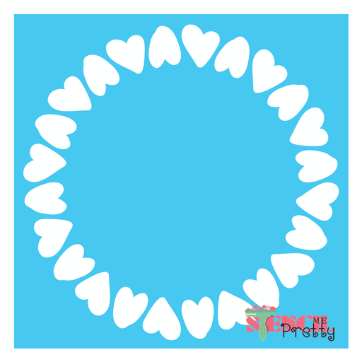 heart border stencil