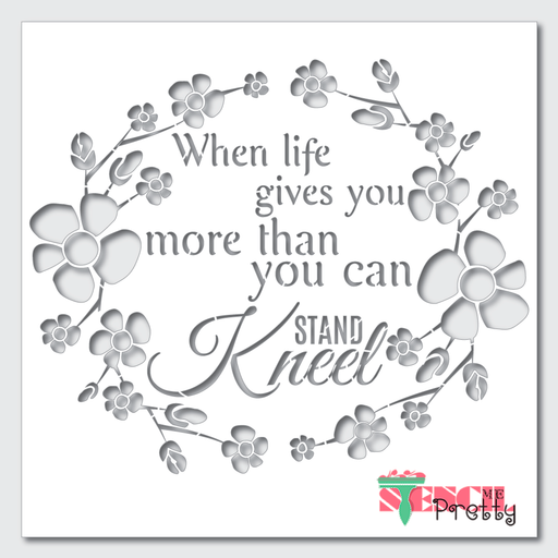 floral wreath stencil