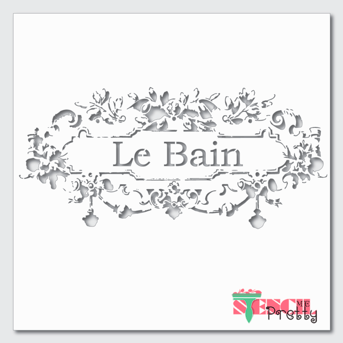 the bath sign stencil