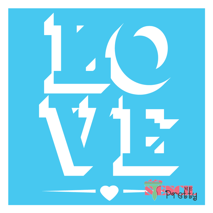 classic love stencil