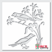 birds and flowers stencil