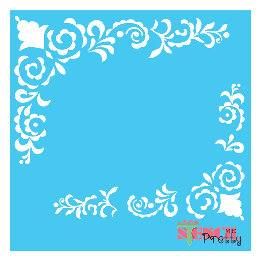 elegant corner stencil