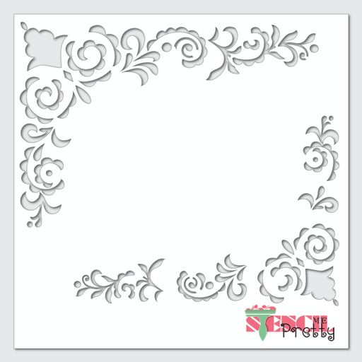 elegant corner stencil