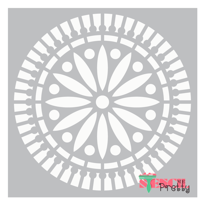 round tribal stencil