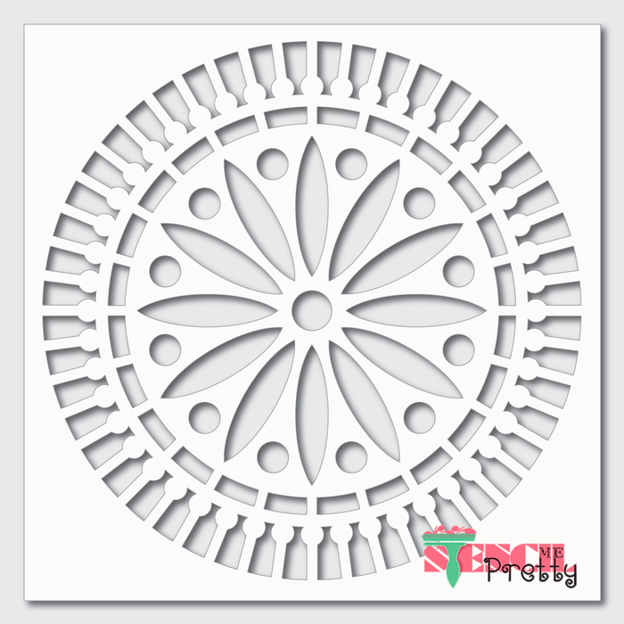 round tribal stencil