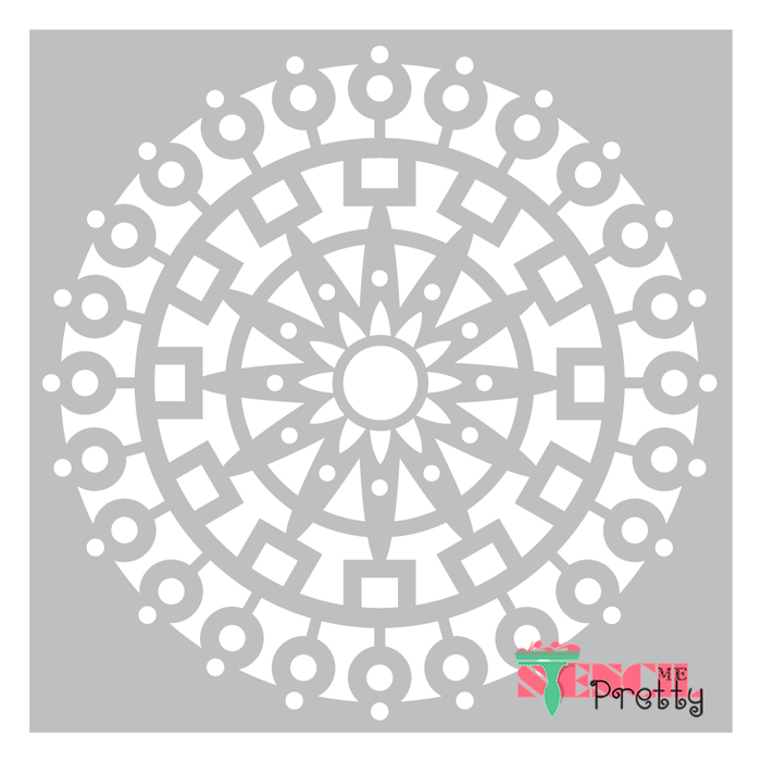 round tribal stencil