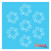 flower dots stencil