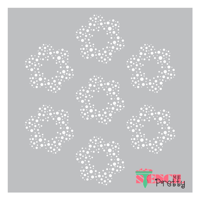 flower dots stencil