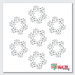 flower dots stencil