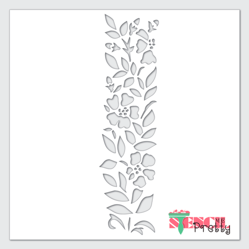 flower column stencil