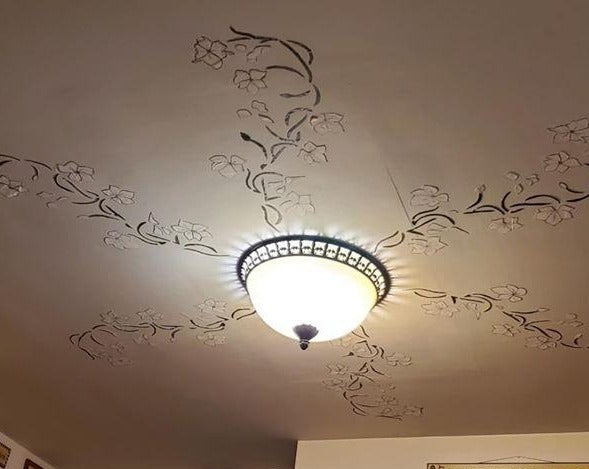 spiral border stencil
