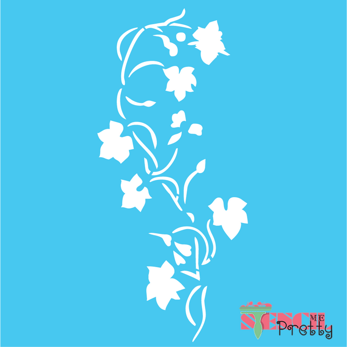 floral border stencil