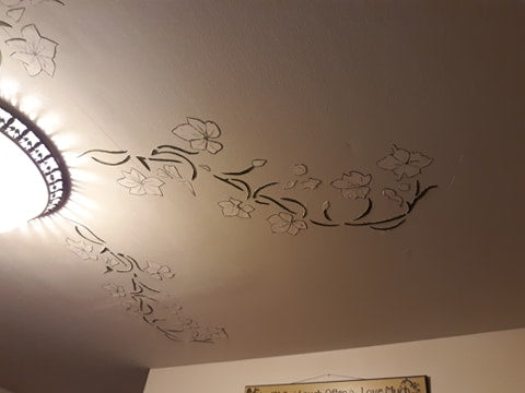 floral border stencil