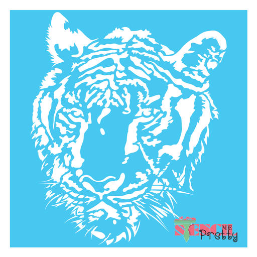 tiger face stencil