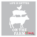 cow pig chicken stencil