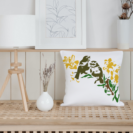 birds and flowers stencil