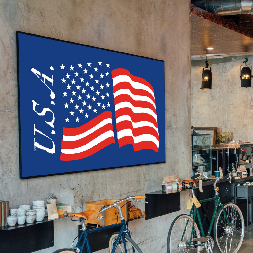 USA flag stencil