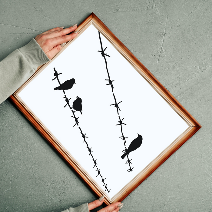 birds stencil